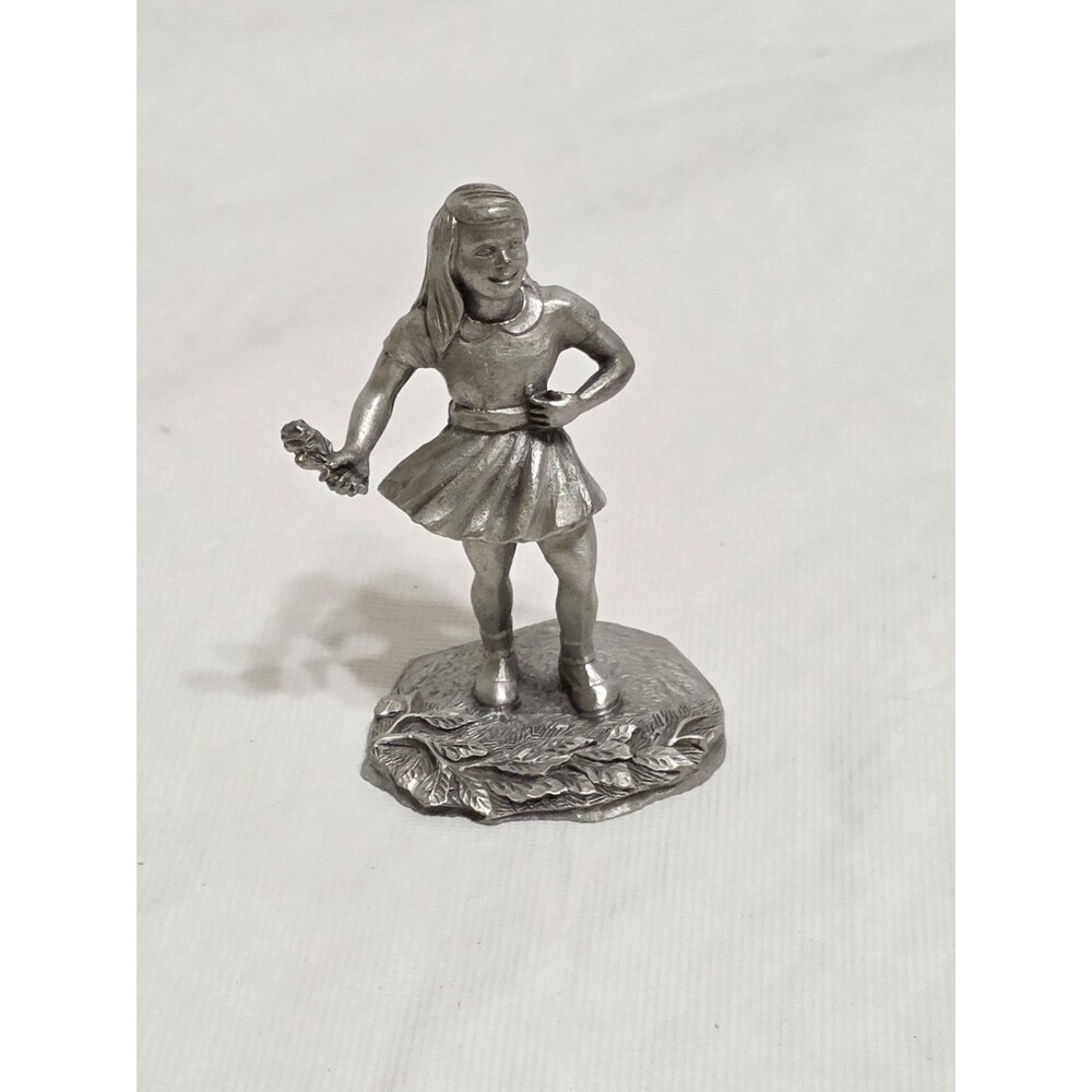 Vintage Blackinton Pewter Girl Figure 3" x 2"